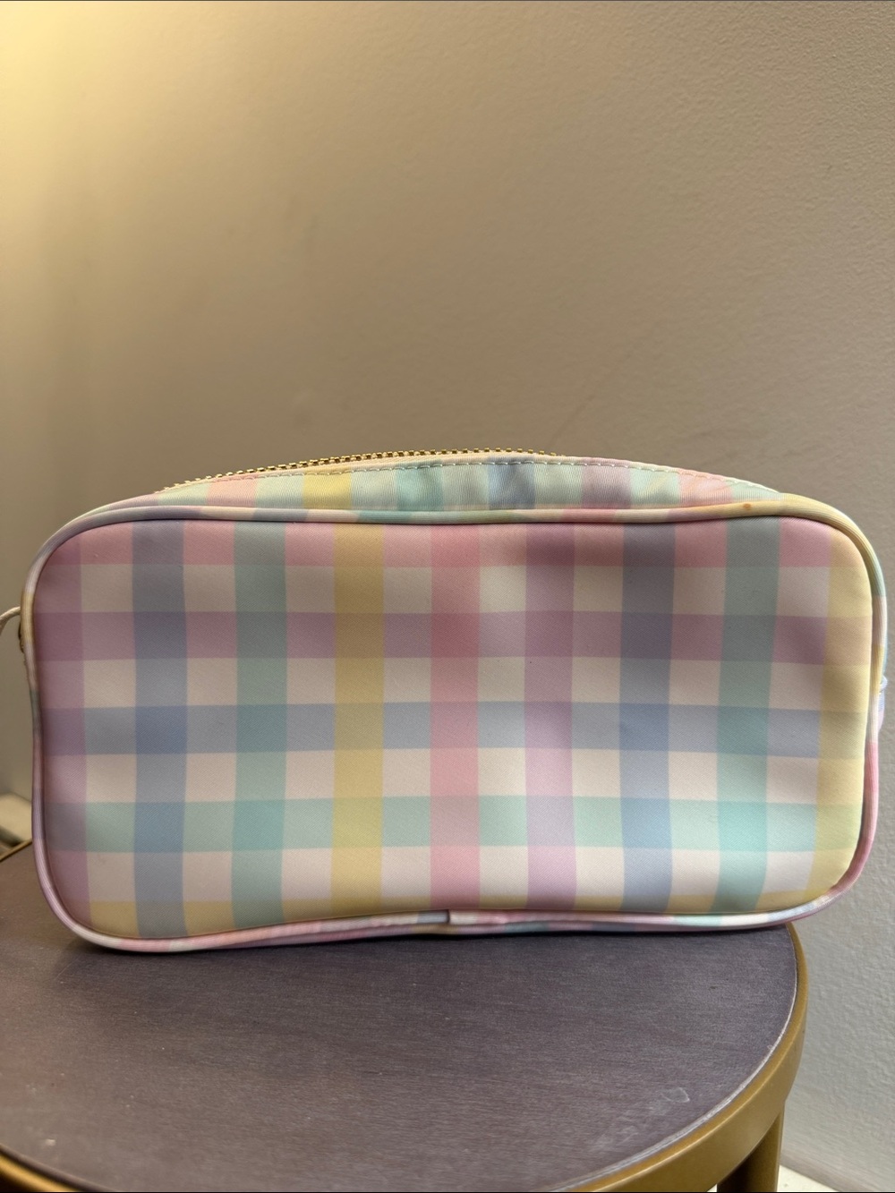 Stoney clover lane rainbow gingham small pouch - Picture 2 of 6